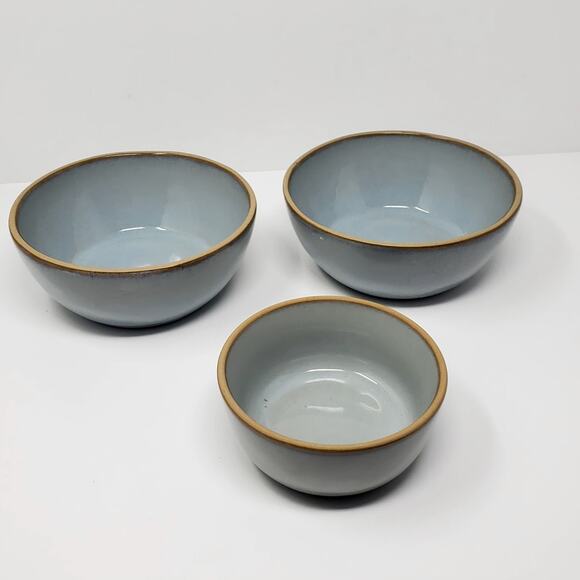 Hearth & Hand with Magnolia Stoneware Glazed 6” Bowls And 1 4.5" Gray Set of 3 - Picture 2 of 5